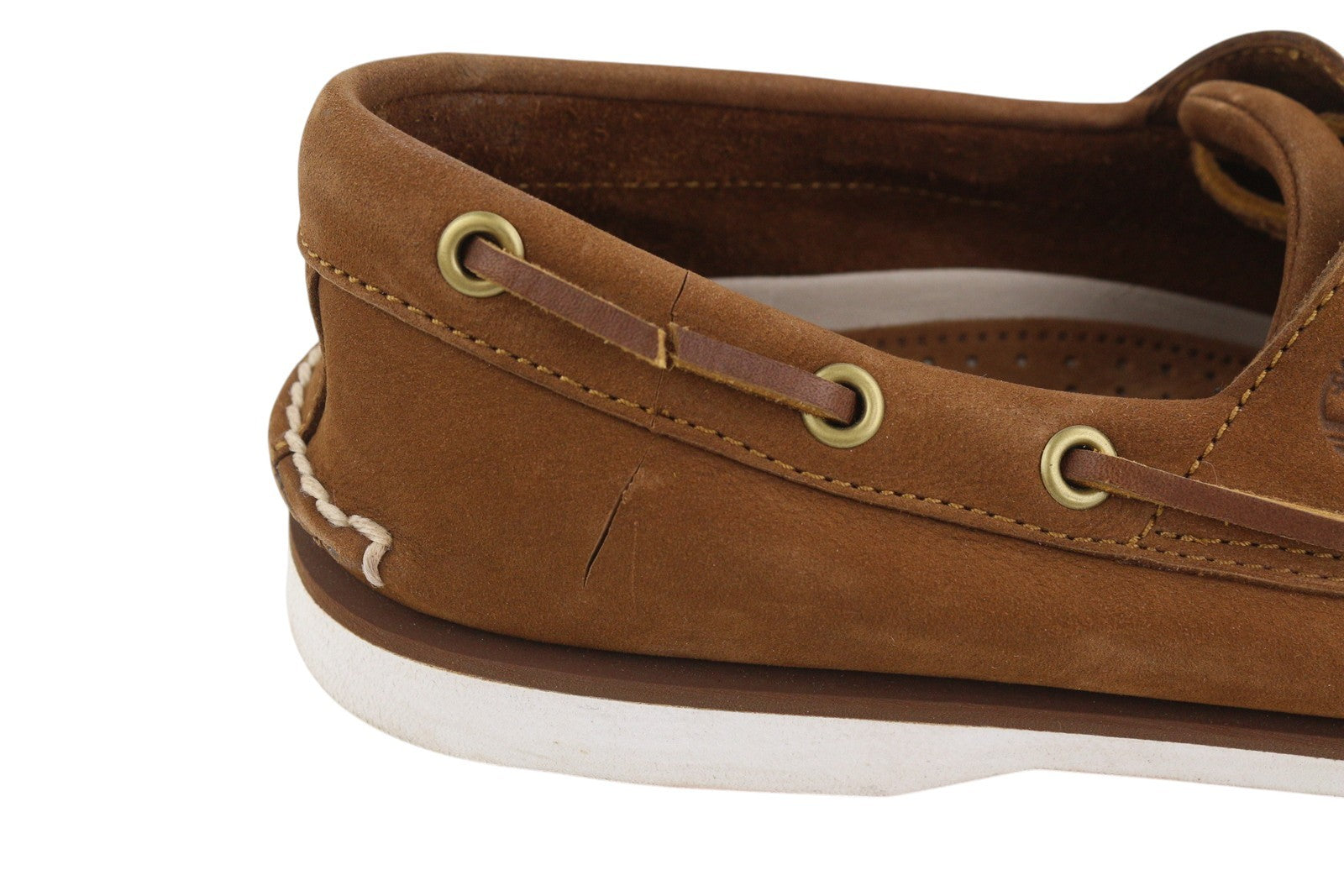 TIMBERLAND A43V1 Men's Shoes EU41/41.5 Brown Leather Slip On Non-Marking