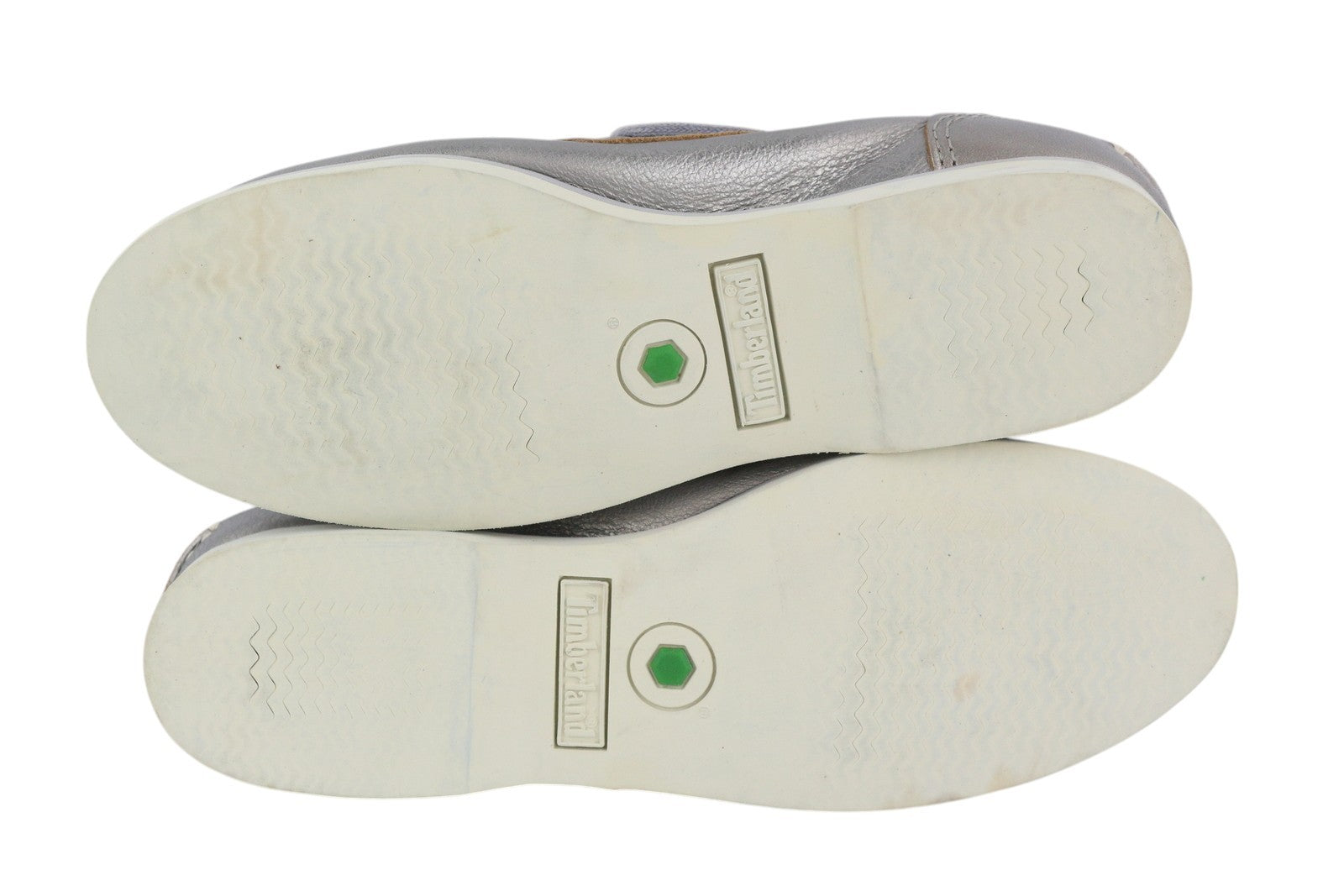 TIMBERLAND A2EPP Women's Shoes EU37.5/38.5 Silver Leather Boat Slip On Laced