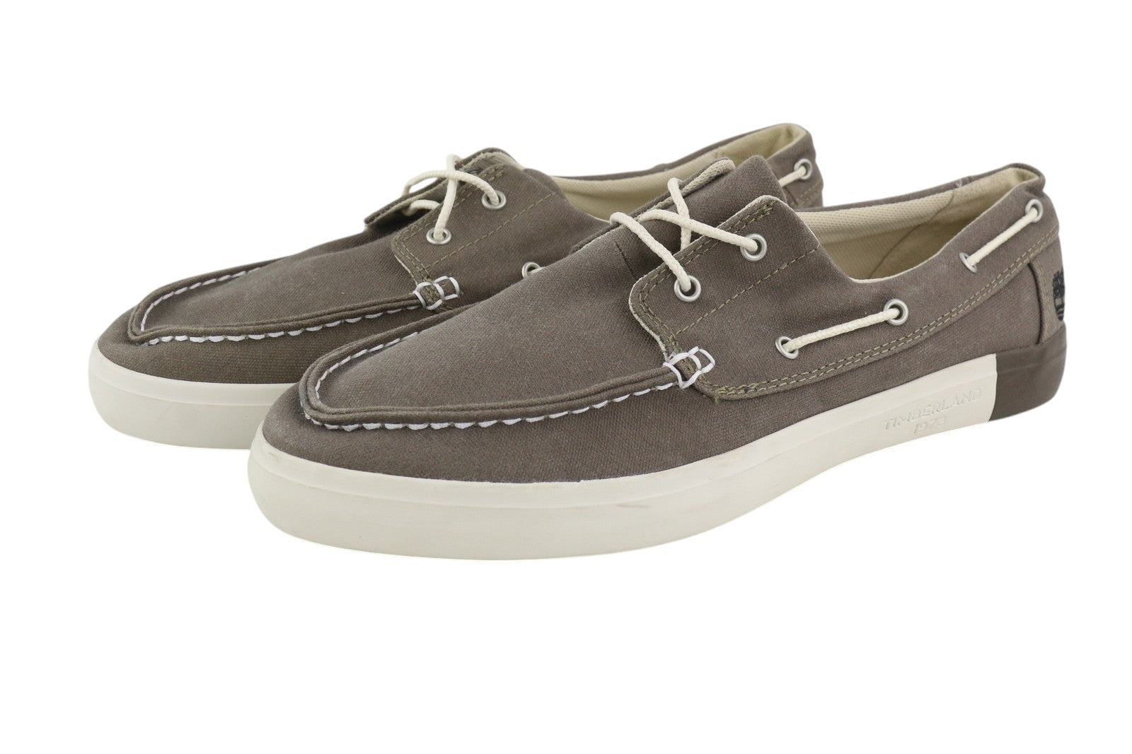 TIMBERLAND A1AYO Men's Shoes EU43.5/44.5 Dark Grey Boat Slip On Logo