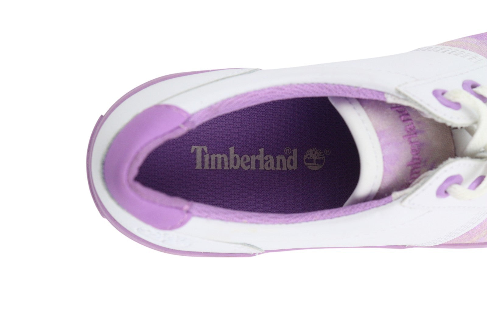 TIMBERLAND A2EPS Women's Sneakers EU37/37.5 White Purple Leather Lace Up