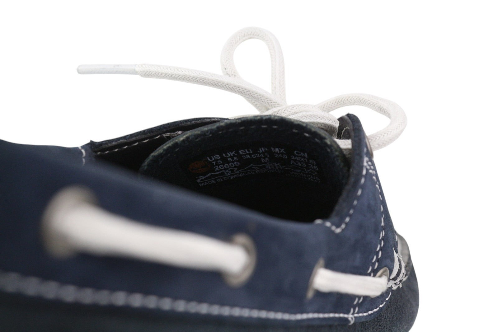 TIMBERLAND 26609 Women's Shoes EU38/38.5 Navy Leather Boat Almond Toe