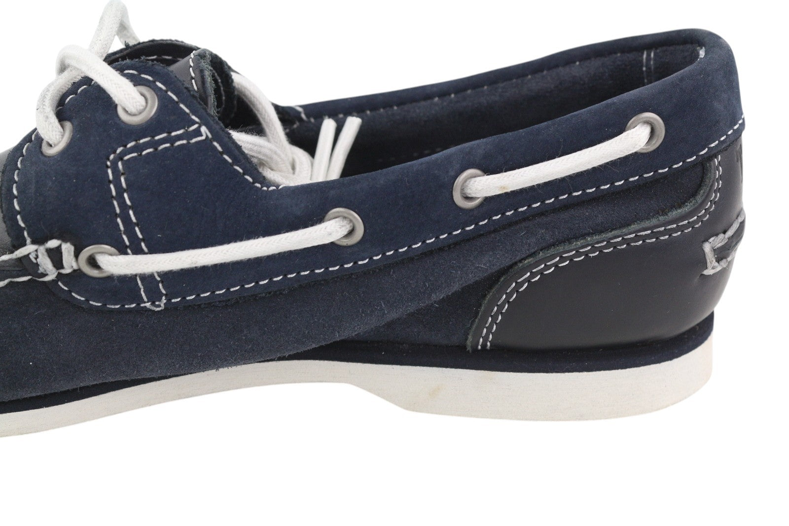TIMBERLAND 26609 Women's Shoes EU38/38.5 Navy Leather Boat Almond Toe