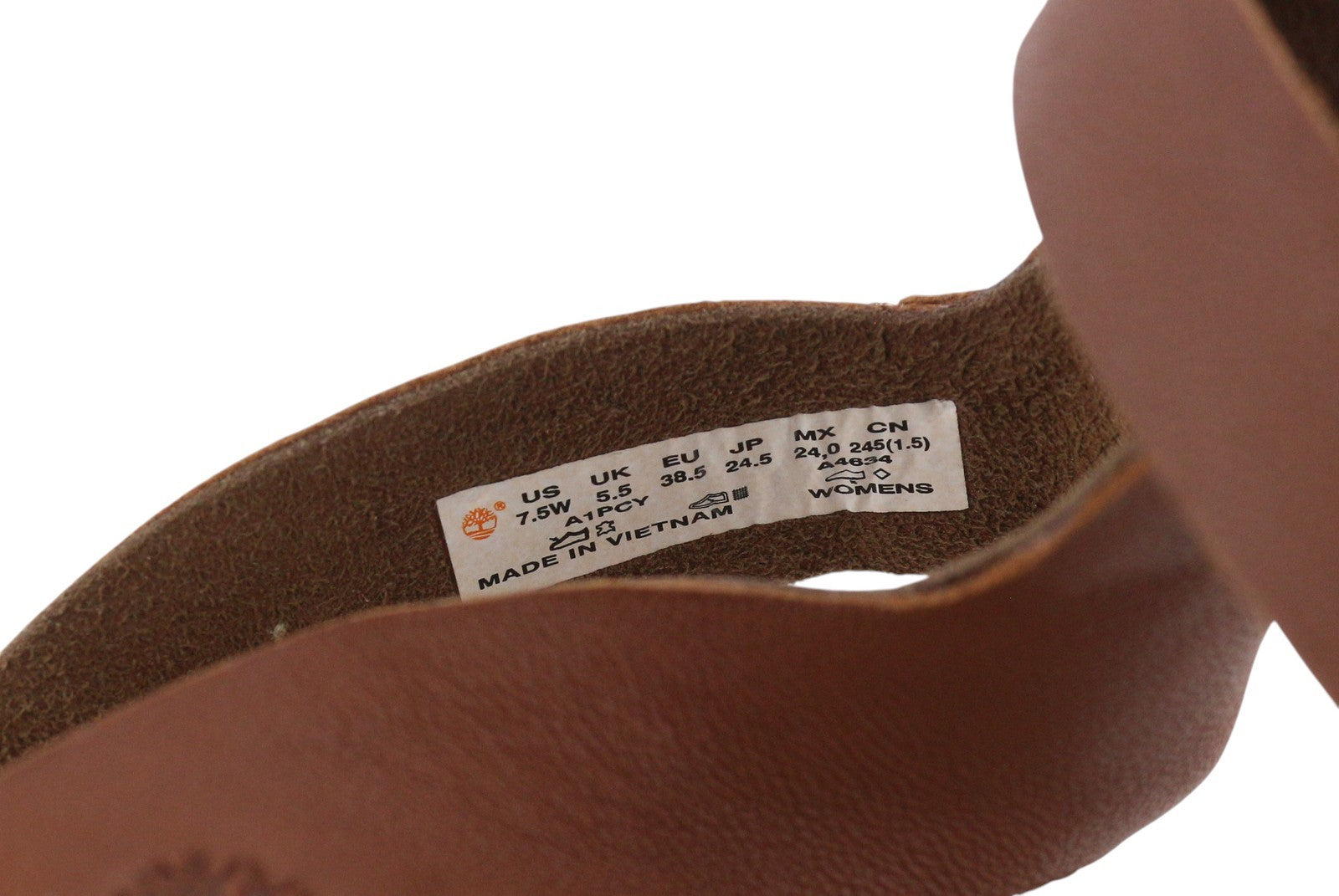 TIMBERLAND A1PCY Women's Sandals EU38/38.5 Brown Leather Flat Buckle