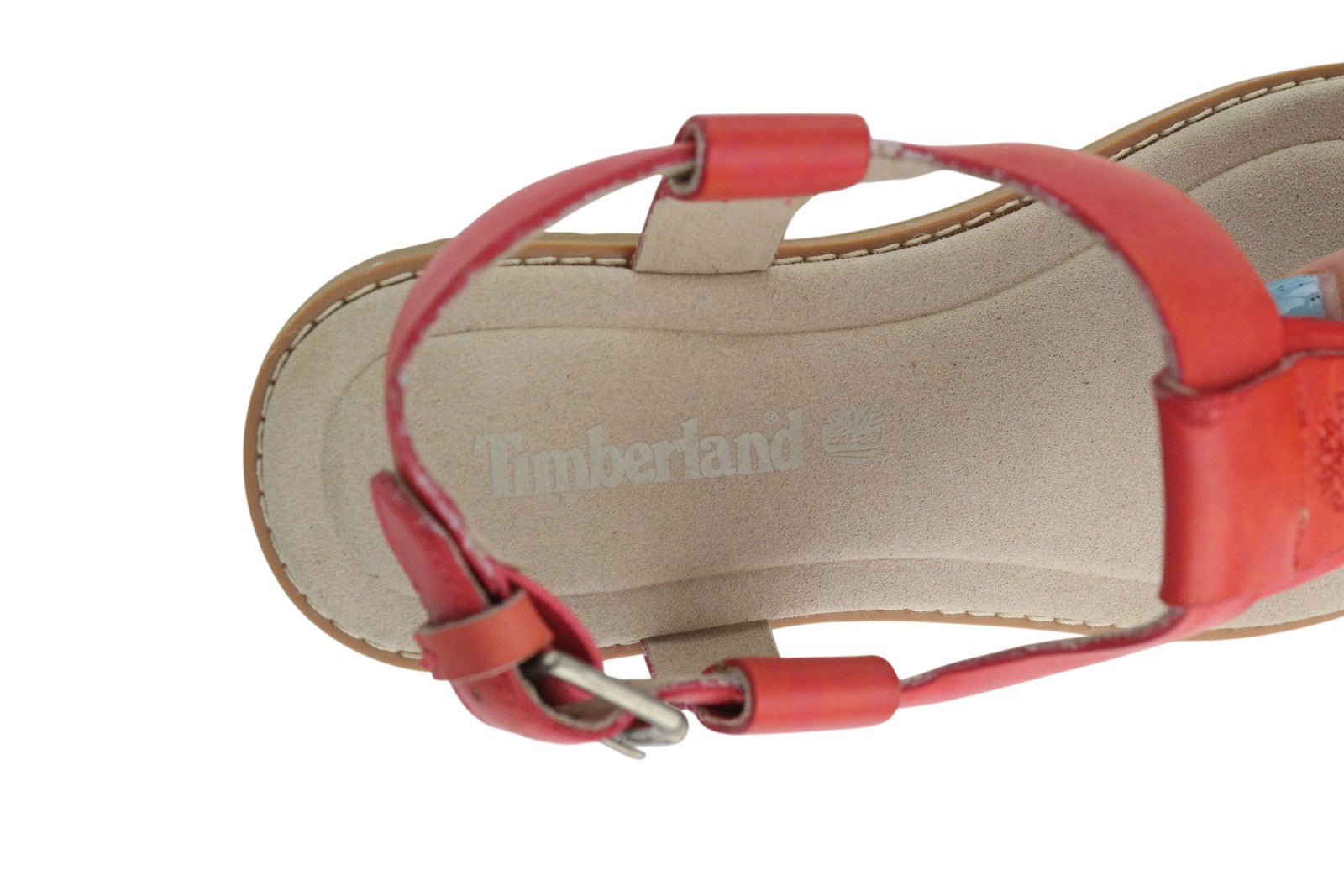 TIMBERLAND A23UF Women's Sandals EU36/37 Orange Leather Open Toe Buckled