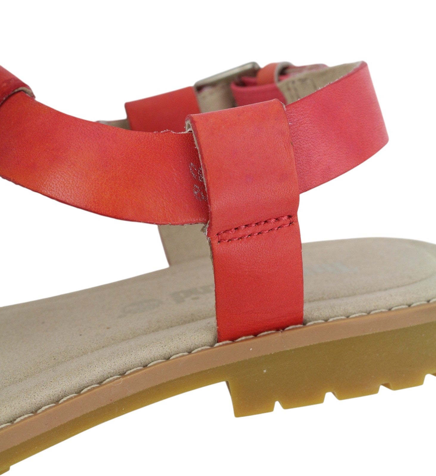 TIMBERLAND A23UF Women's Sandals EU36/37 Orange Leather Open Toe Buckled