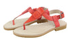 Orange Leather Sandals