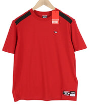 DIESEL Amtee-Freasty-Ht04 Men's T-Shirt M Red Tricot Logo Crew Short Sleeve