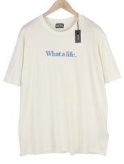 DIESEL T-Just-B57 Men's T-Shirt 2XL White Embroidered Tricot Crew