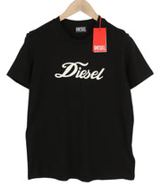 DIESEL T-Sily-New-Ita Women's T-Shirt L Black Cotton Tricot Crew