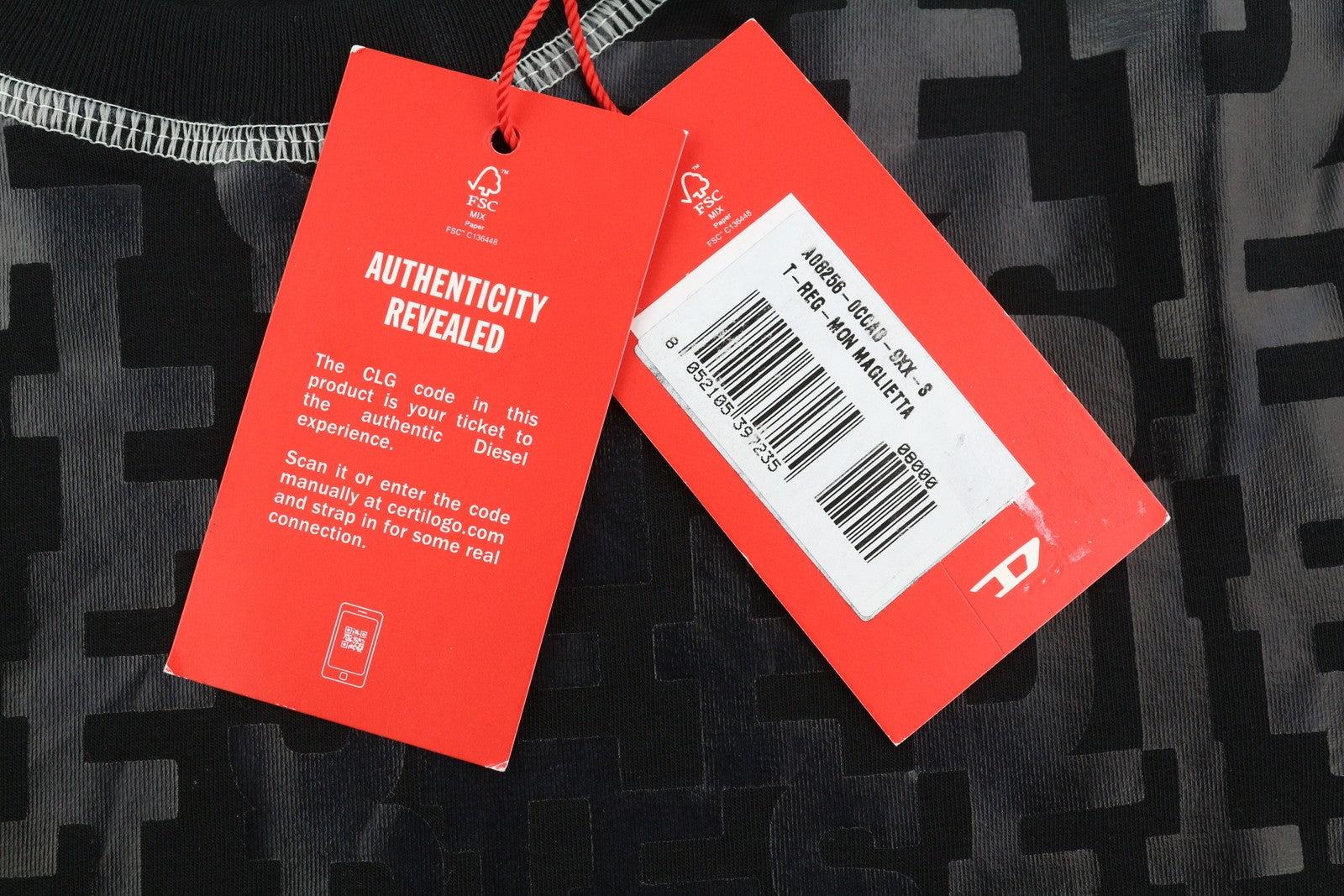 DIESEL T-Reg-Mon Women's T-Shirt S Black Stretch Logo Print Crew RRP125