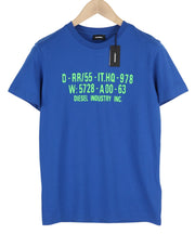 DIESEL T-Diego-S2 Men's T-Shirt S Blue Stretch Cotton Tricot Crew