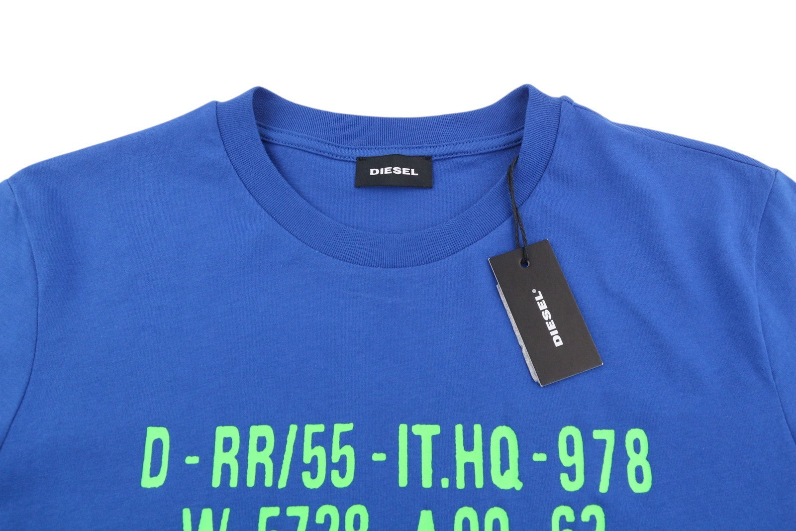 DIESEL T-Diego-S2 Men's T-Shirt S Blue Stretch Cotton Tricot Crew