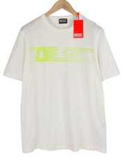 DIESEL T-Just-E19 Men's T-Shirt L White Stretch Tricot Crew