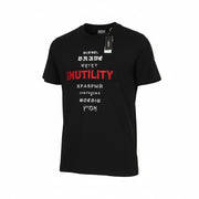 DIESEL T-Diegos-B6 Men's T-Shirt S Black Elastic Cotton Tricot Short Sleeved