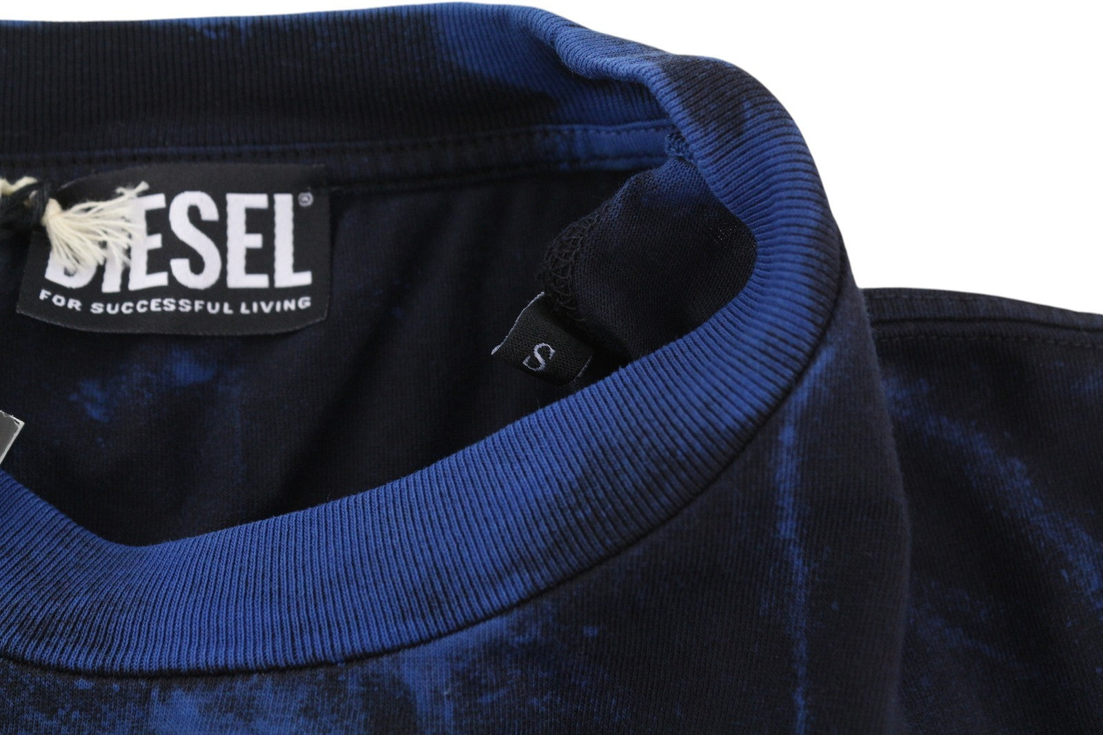 DIESEL T-Just-B84 S Men T-Shirt Black Tricot Stretchy Crew Neck Short Sleeved