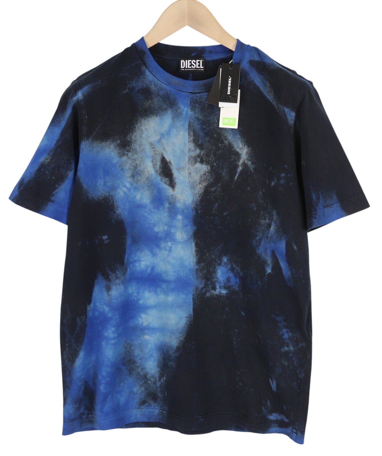 DIESEL T-Just-B84 Men's T-Shirt S Black Tricot Stretch Crew Neck