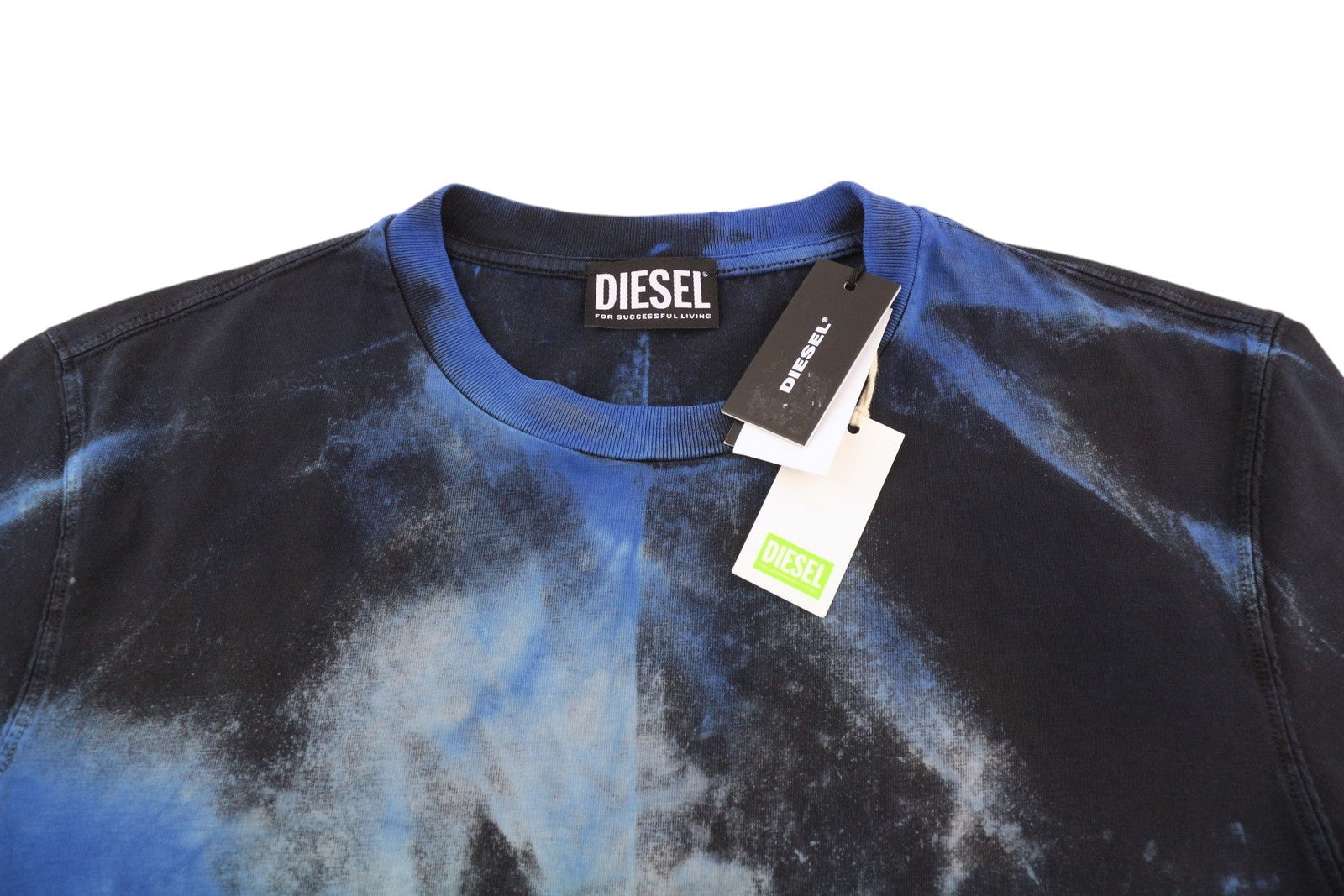DIESEL T-Just-B84 Men's T-Shirt S Black Tricot Stretch Crew Neck