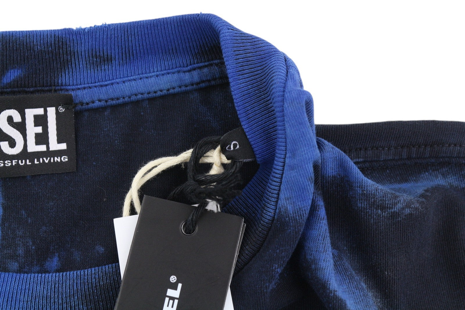 DIESEL T-Just-B84 Men's T-Shirt S Black Tricot Stretch Crew Neck