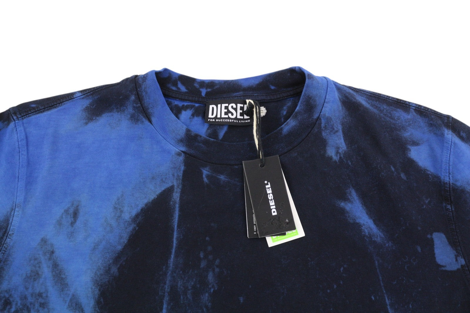 DIESEL T-Just-B84 S Men T-Shirt Black Tricot Stretch Crew Neck Short Sleeve