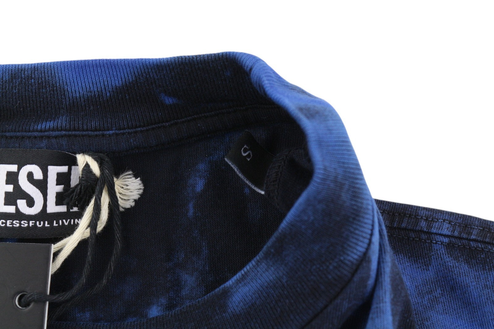 DIESEL T-Just-B84 S Men T-Shirt Black Tricot Stretch Crew Neck Short Sleeve