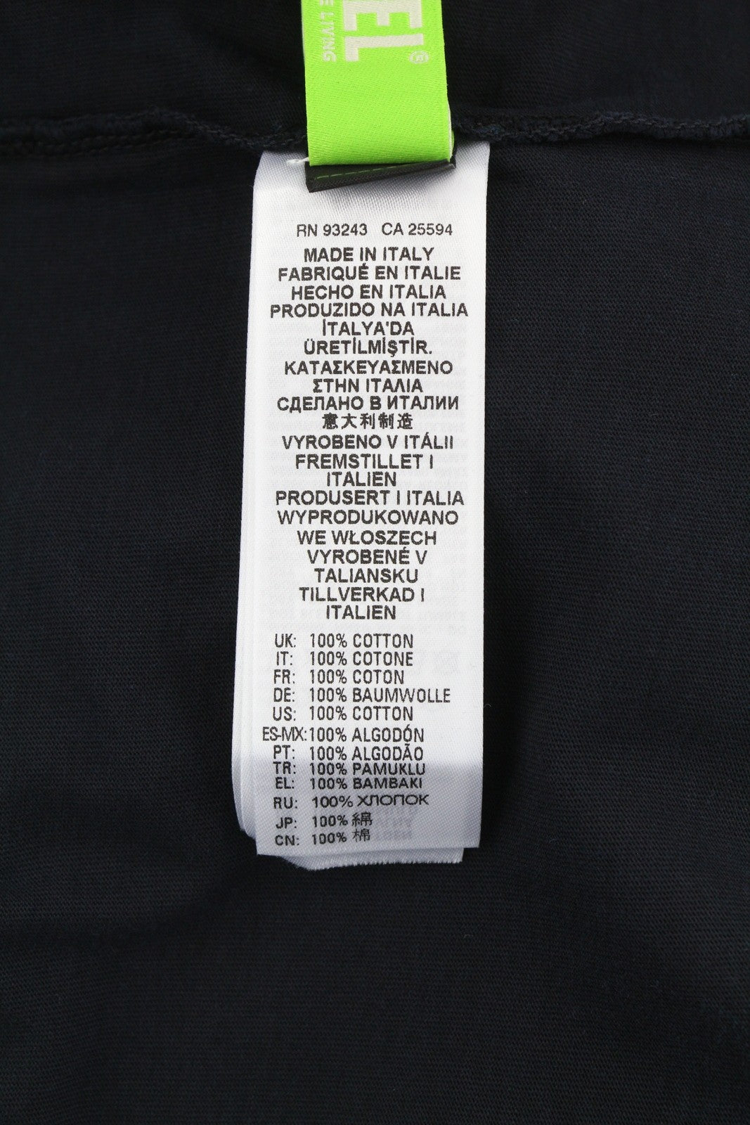 DIESEL T-Just-B84 S Men T-Shirt Black Tricot Stretch Crew Neck Short Sleeve