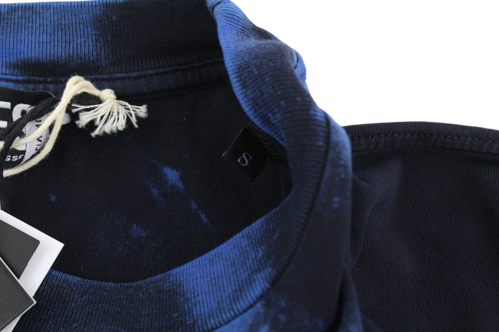 DIESEL T-Just-B84 S Men T-Shirt Black Tricot Stretch Crew Collar Short Sleeved