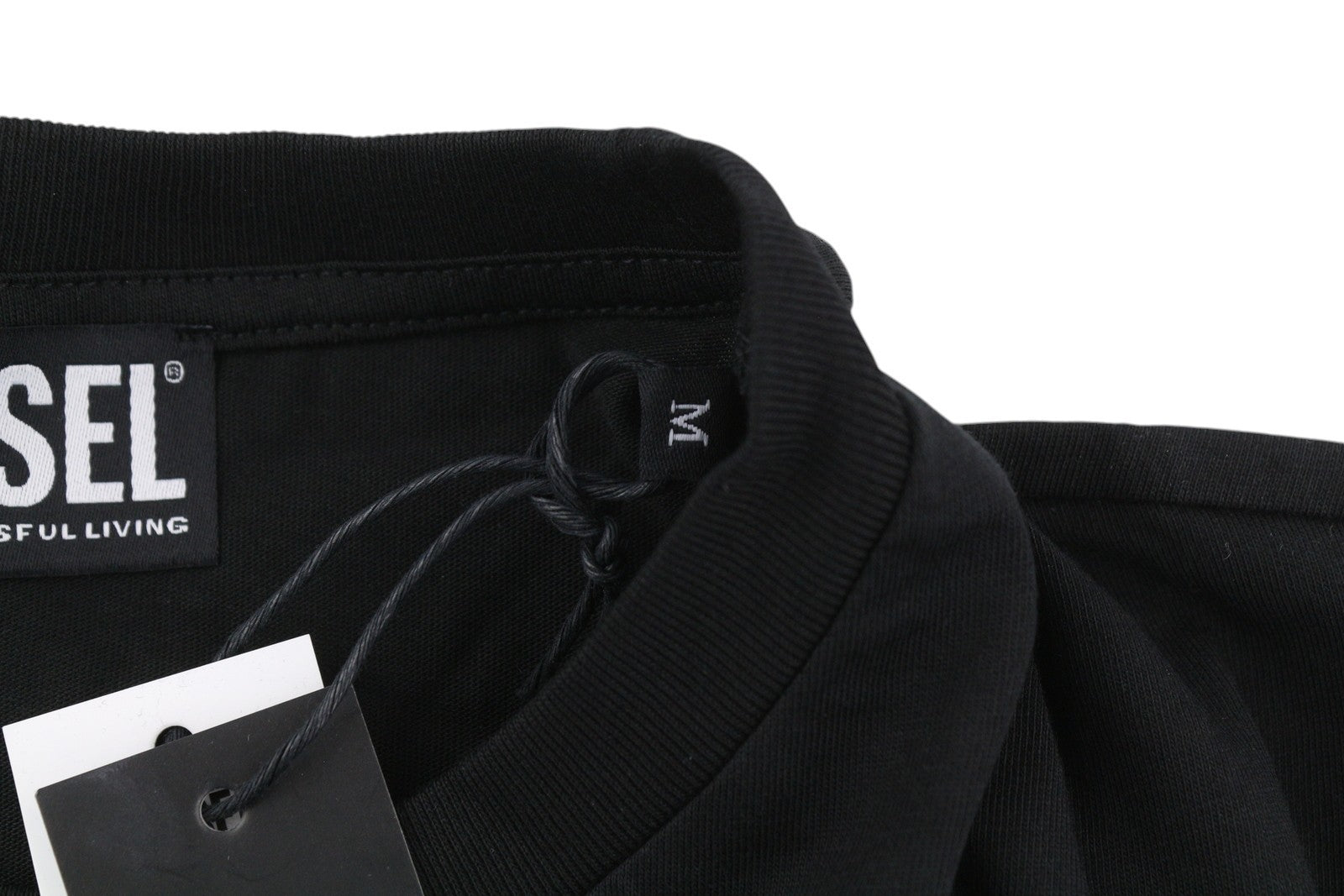 DIESEL T-Diegos-B13 Men's T-Shirt M Black Tricot Stretch Crew