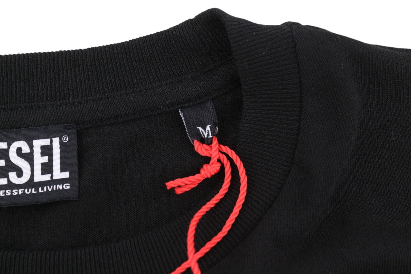 DIESEL T-Just-C15 M Men T-Shirt Black Tricot Stretchy Crew Neck Short Sleeved