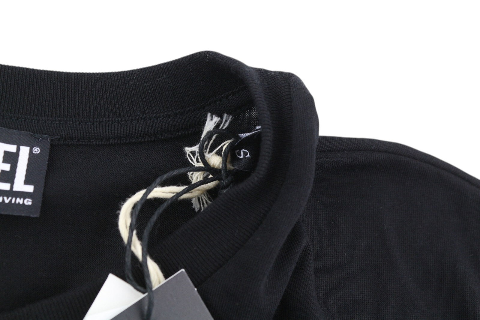 DIESEL T-Iny-B1 Men's T-Shirt S Black Stretch Tricot Crew