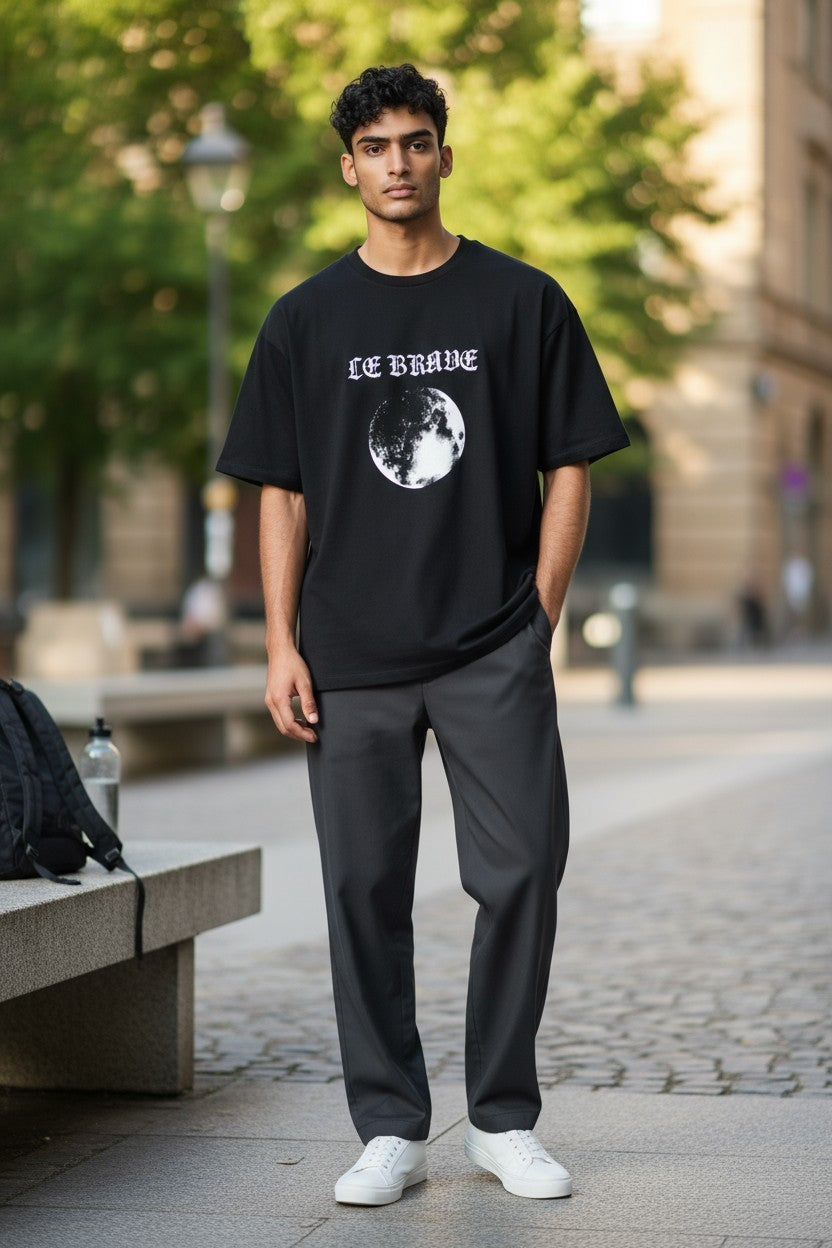 DIESEL T-Iny-B1 S Men T-Shirt Black Tricot Stretchy Crew Collar Short Sleeved