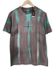 DIESEL T-Just-B52 S Men T-Shirt Short Sleeved Acid Wash Effect Crew Stretch Logo