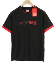 DIESEL Amtee-Crossoon-Wt15 M Men T-Shirt Black 55DSL Sport Jersey Short Sleeve