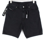 DIESEL D-Willoh 084TN Men's Shorts W29 Black Cotton 5-Pocket Denim