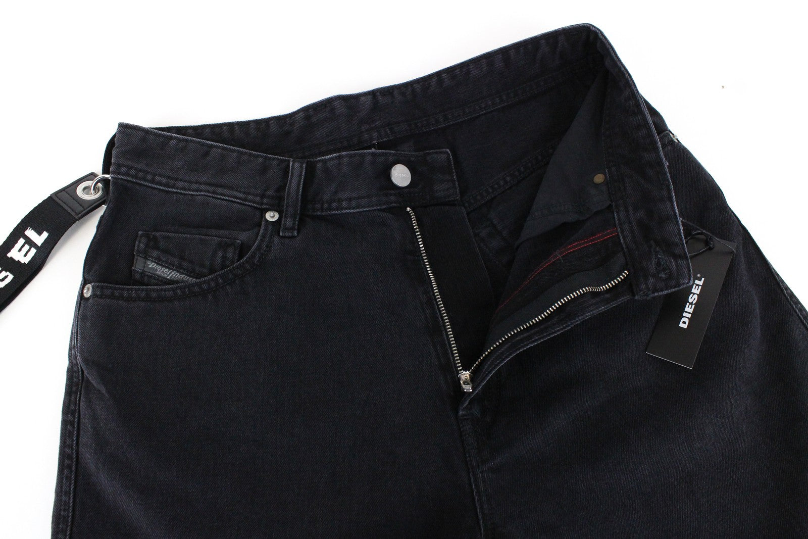 DIESEL D-Willoh 084TN Men's Shorts W29 Black Cotton 5-Pocket Denim