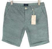 SCOTCH & SODA Men's Shorts W32 Chino Pattern Print Turn-Up Casual Pockets