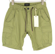 SCOTCH & SODA Men's Shorts W30 Green Cargo Elastic Waist Patch Pocket Casual