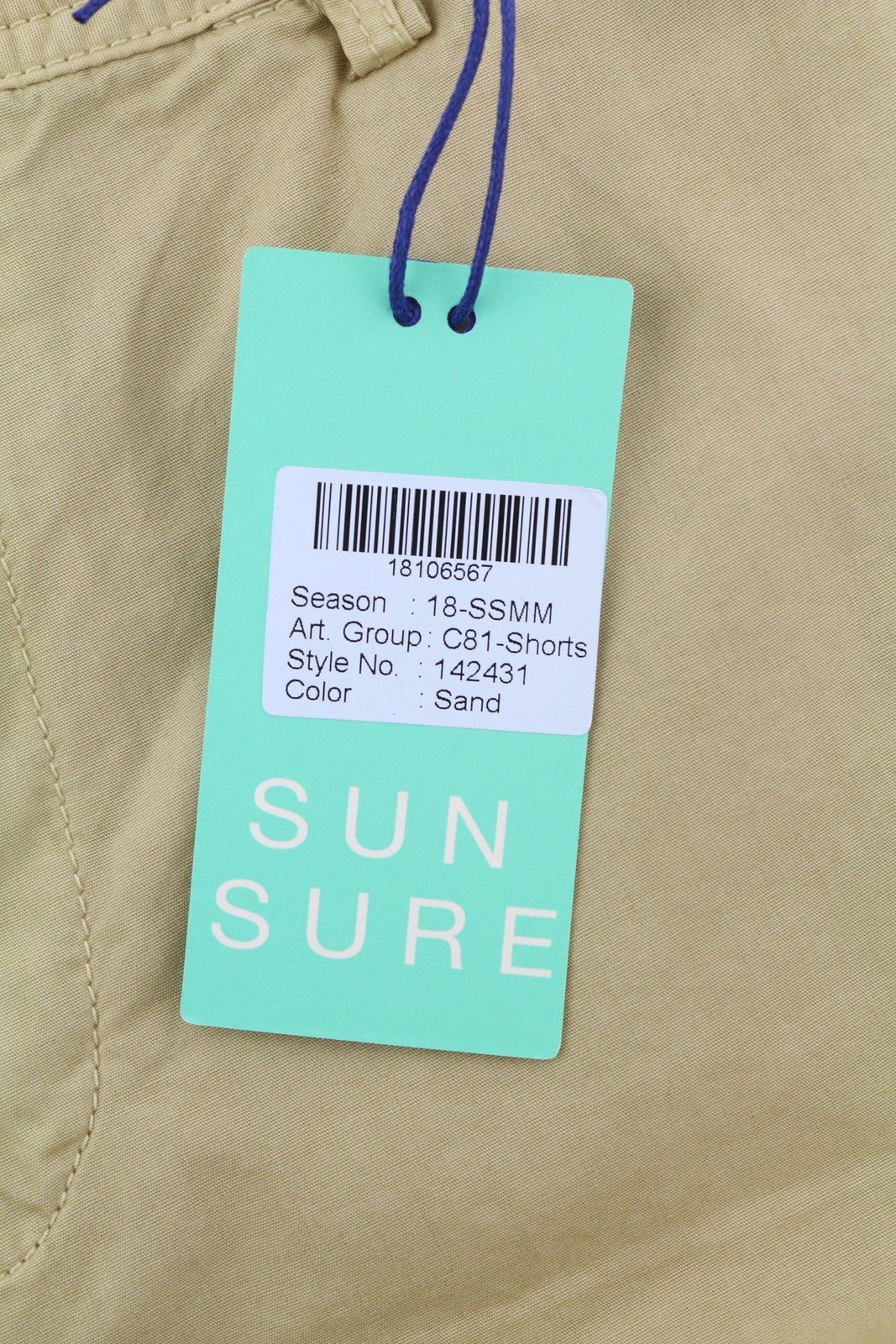 SCOTCH & SODA Men's Shorts W33 Brown Chino Zip Fly 5-Pocket Logo Casual