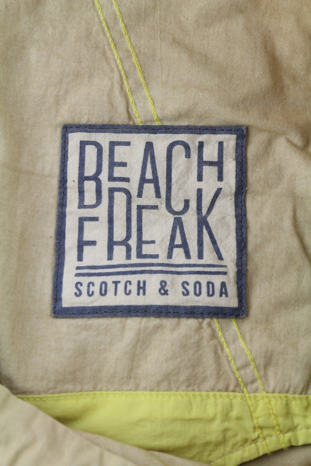 SCOTCH & SODA Men's Shorts W33 Brown Chino Zip Fly 5-Pocket Logo Casual