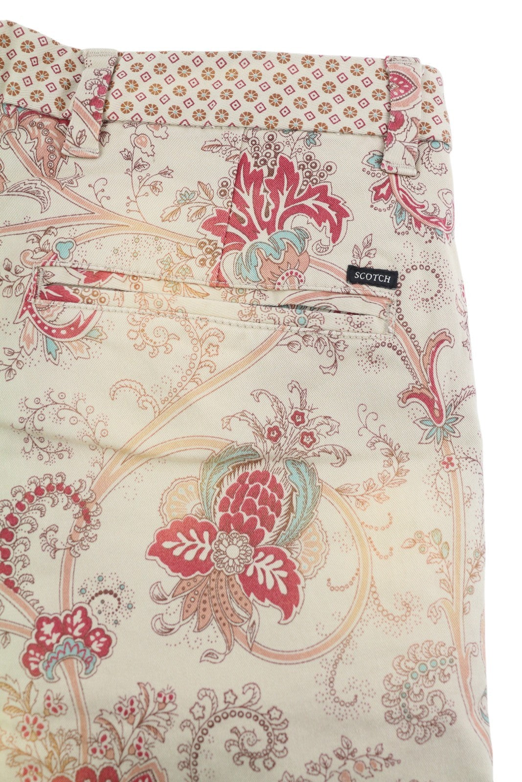 SCOTCH & SODA Men's Shorts W30 Chino Paisley Print Colourful Casual Pockets