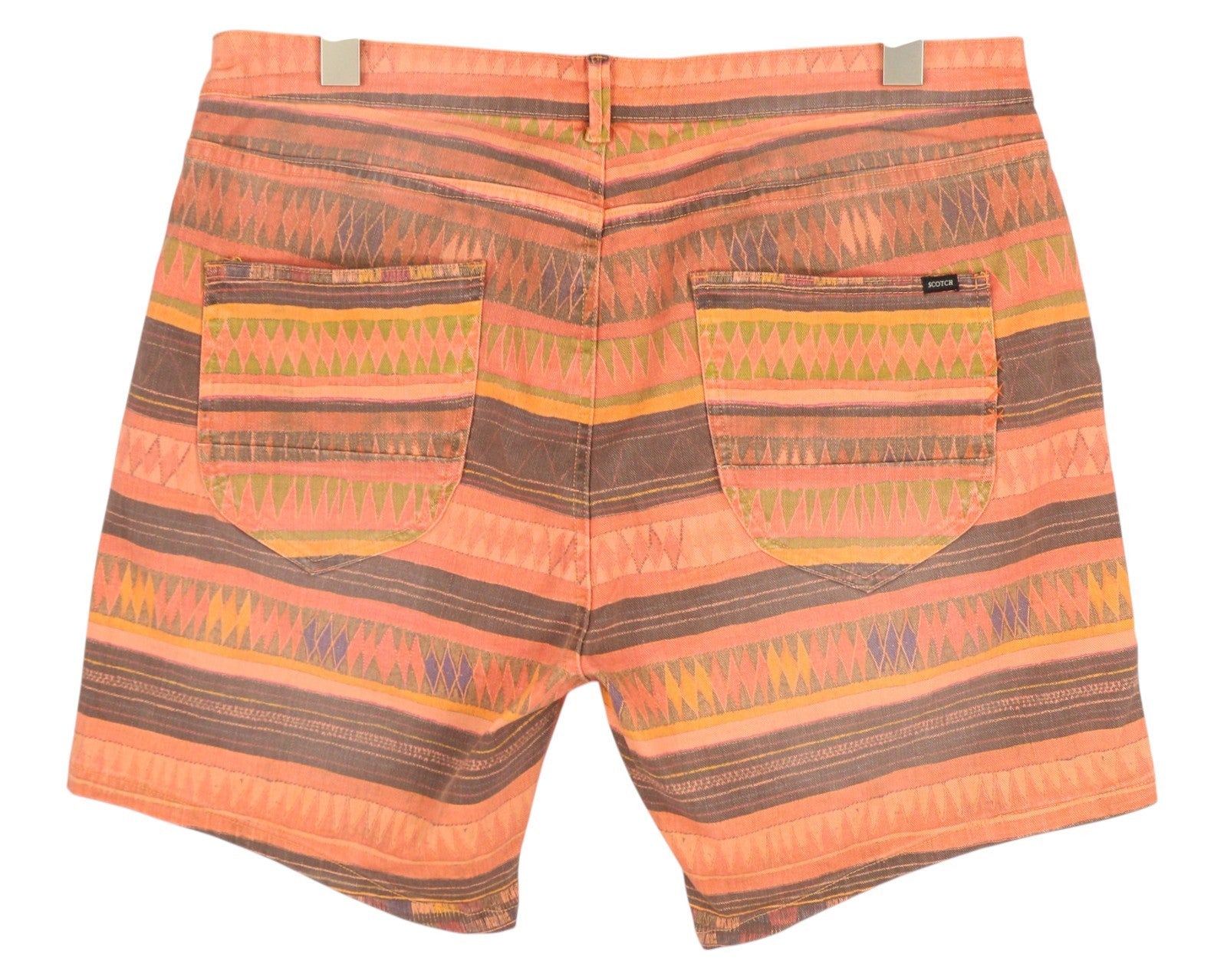 SCOTCH & SODA Men's Shorts W34 Chino Multicolour Pattern Casual Pockets