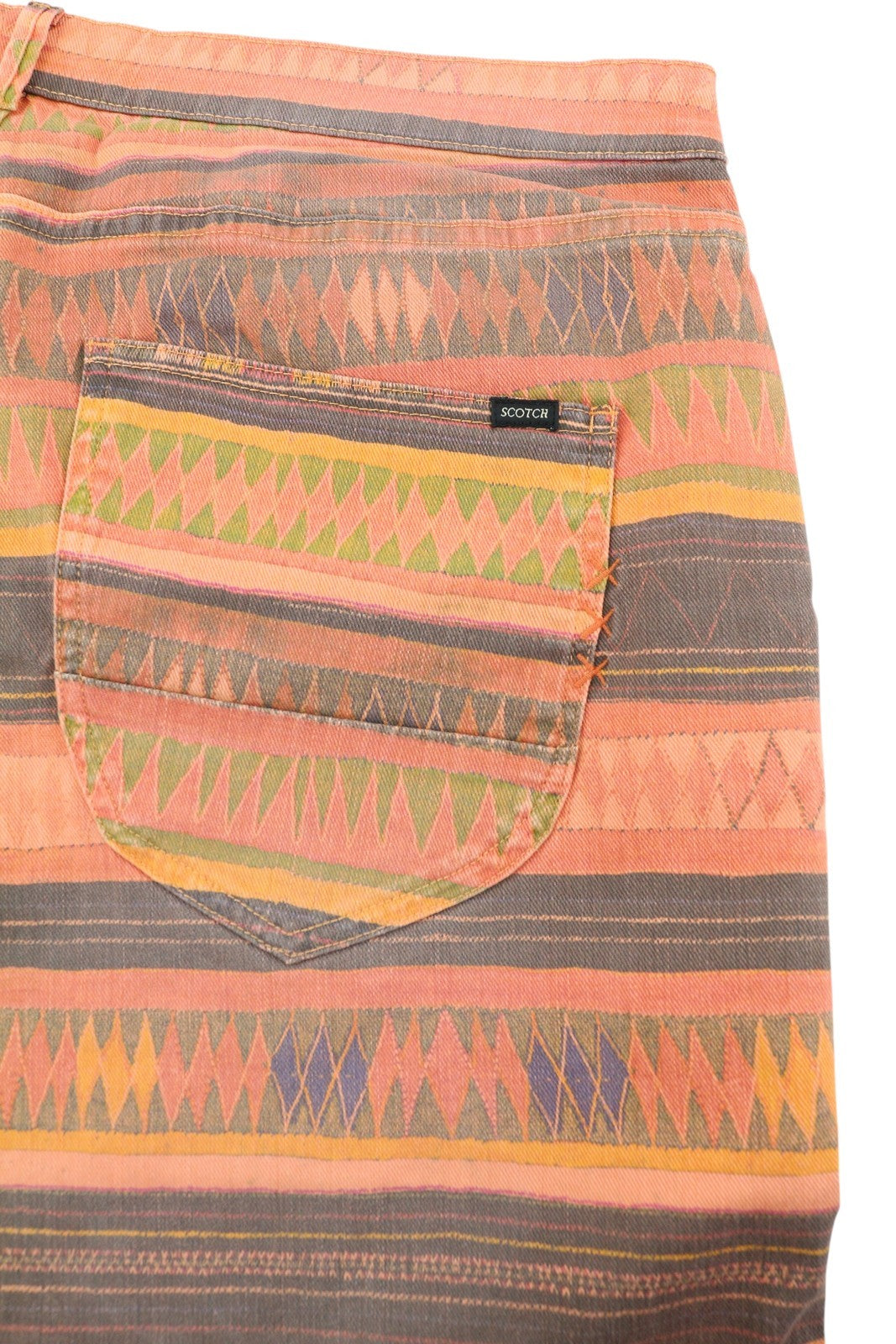 SCOTCH & SODA Men's Shorts W34 Chino Multicolour Pattern Casual Pockets