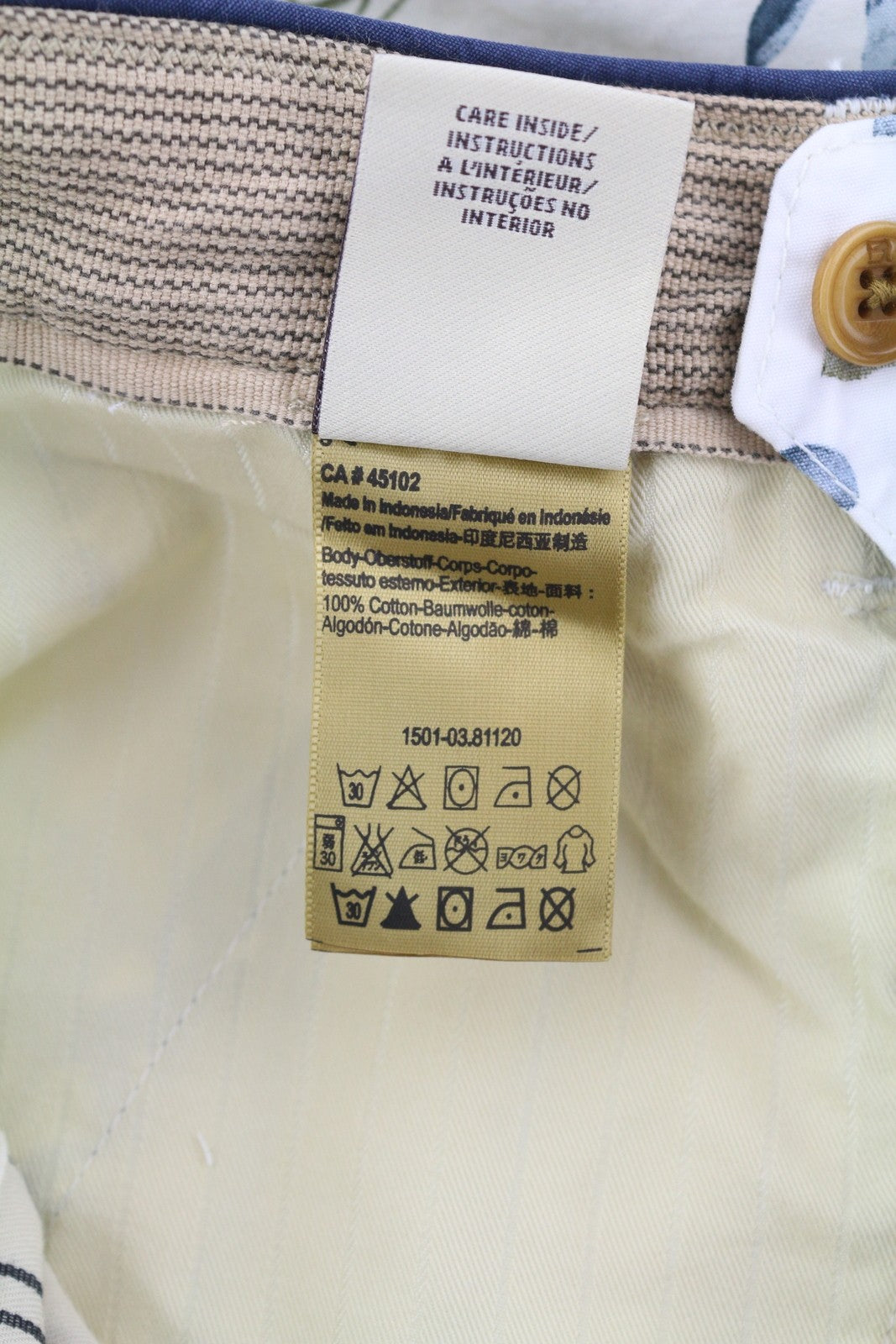 SCOTCH & SODA Men's Shorts W29 Floral Pattern Cargo Zip Pocket Casual