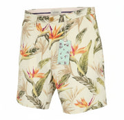 SCOTCH & SODA Men's Shorts W30 Colourful Leaf Pattern Chino Logo Casual