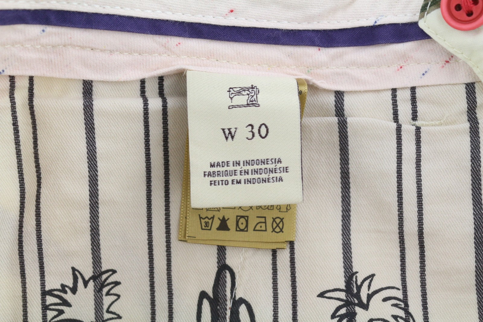 SCOTCH & SODA Men's Shorts W30 Colourful Leaf Pattern Chino Logo Casual