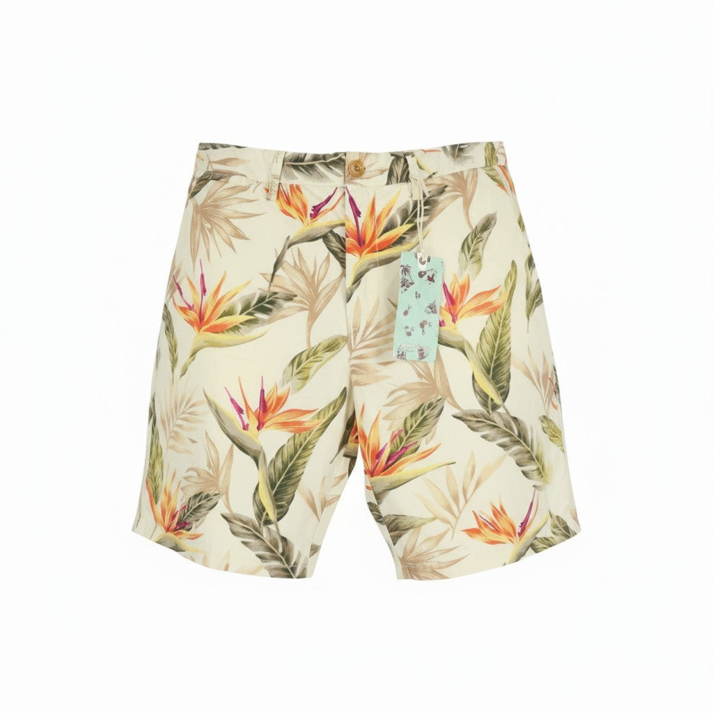 Beige Baumwollshorts