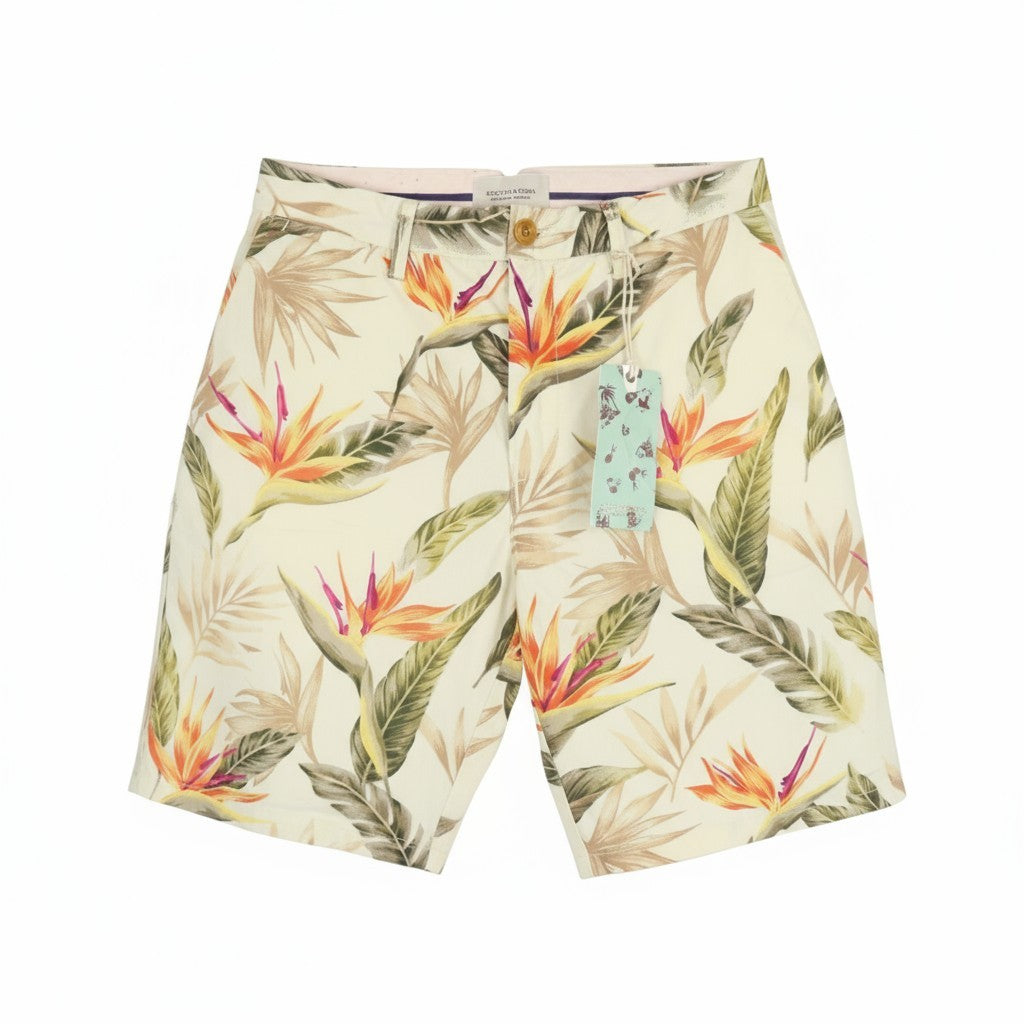 Beige Cotton Shorts