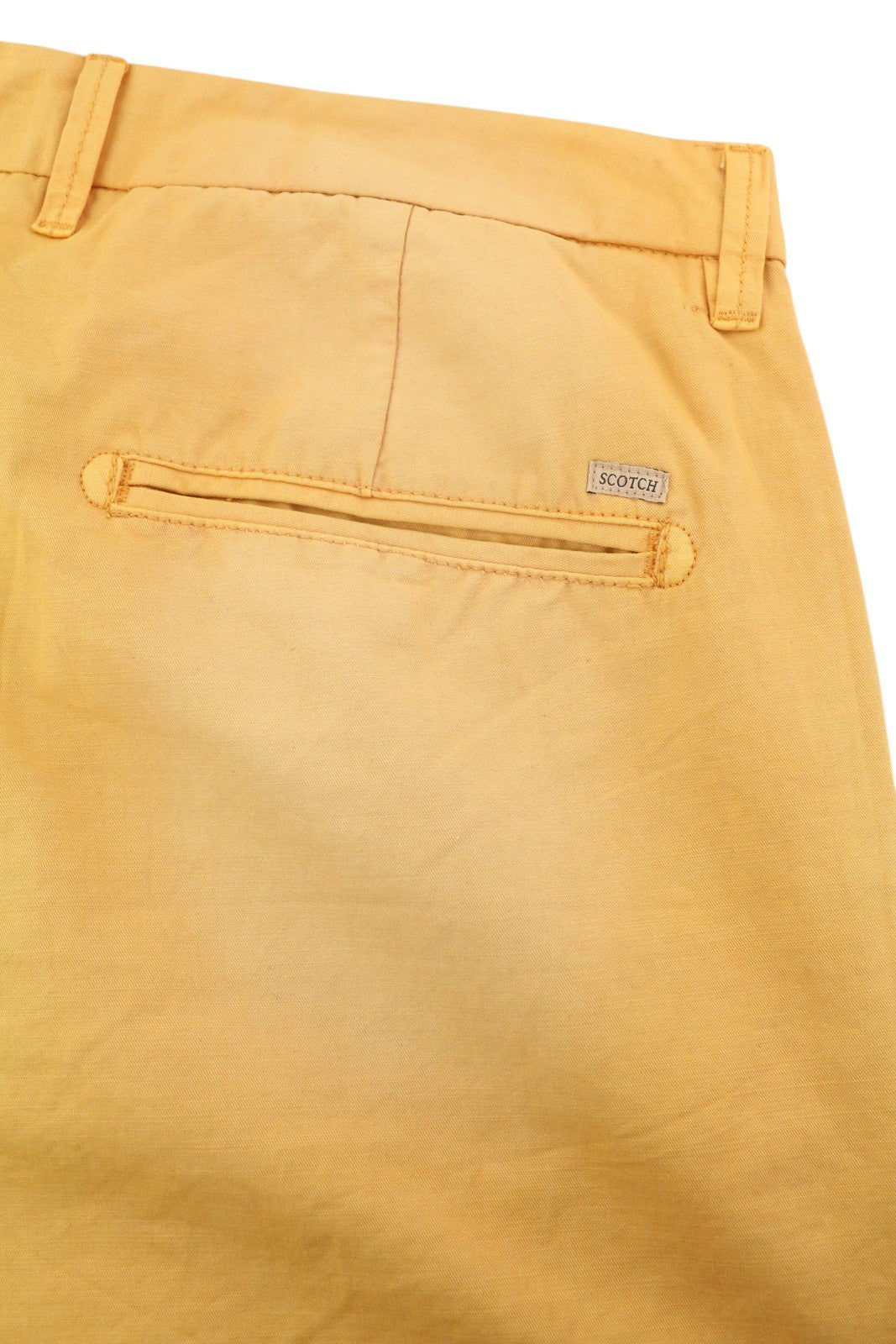 SCOTCH & SODA Men's Shorts W28 Washed Orange Chino Turn-Up Casual