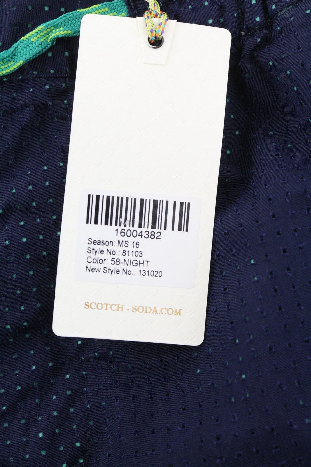 SCOTCH & SODA Men's Shorts W28 Dark Blue Elastic Waist Zip Casual