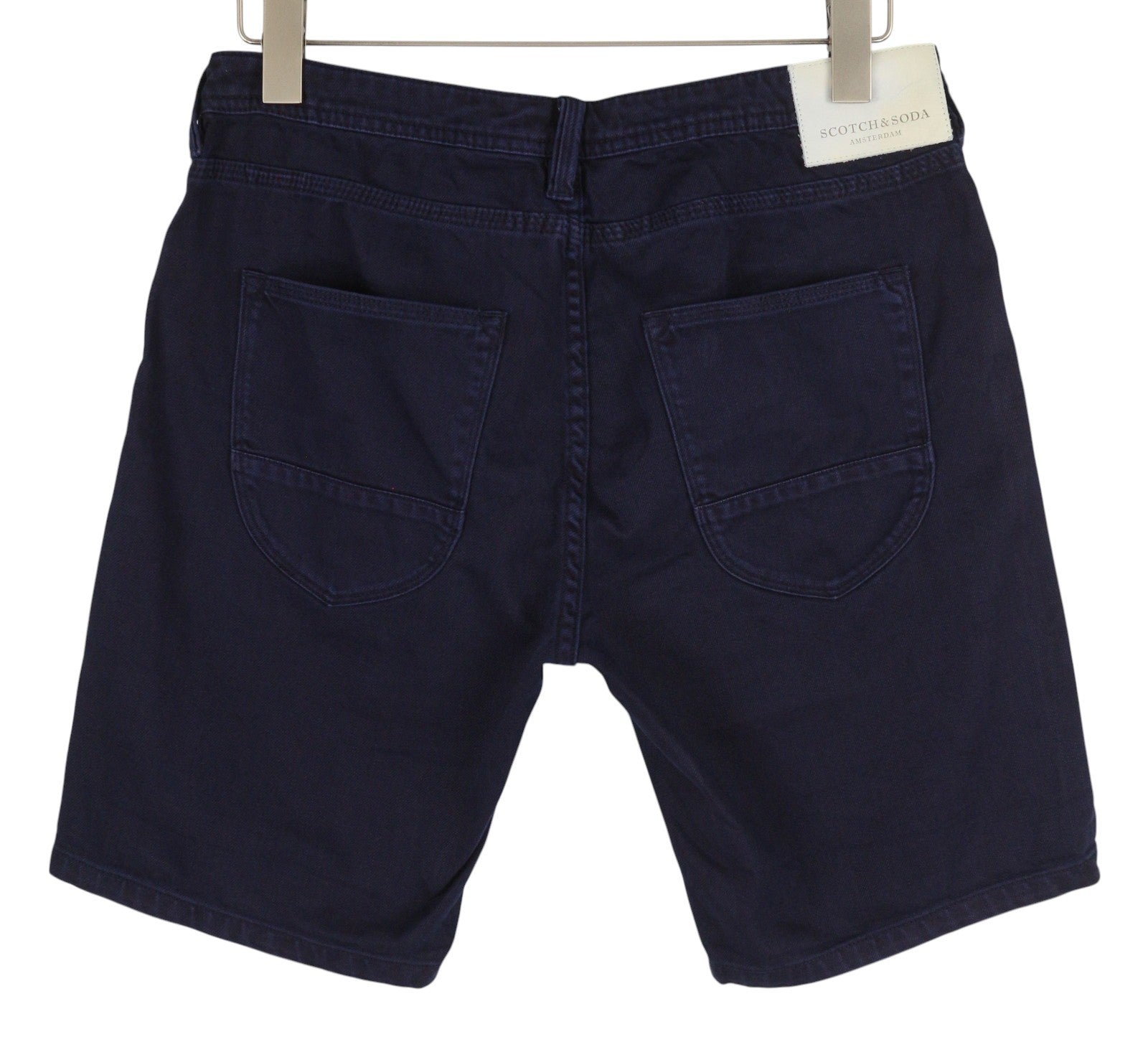 SCOTCH & SODA Men's Shorts W30 Denim Blue Palm Tree Print Zip Fly Casual