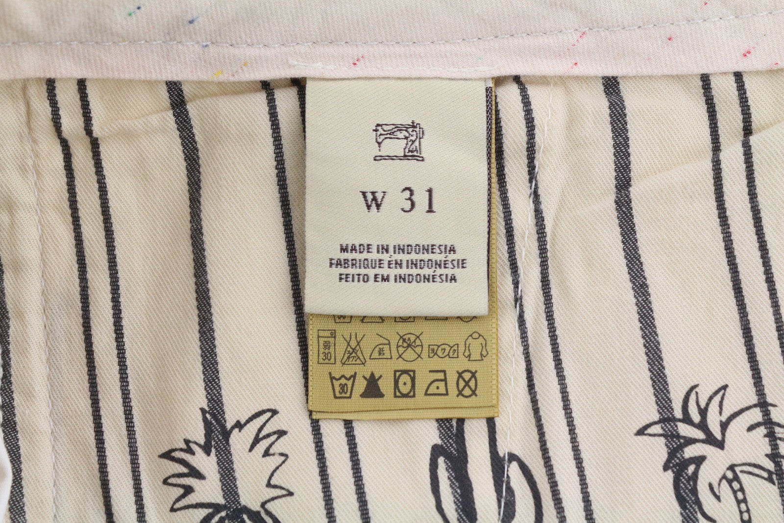 SCOTCH & SODA Men's Shorts W31 White Chino Zip Fly Logo Pocket Casual